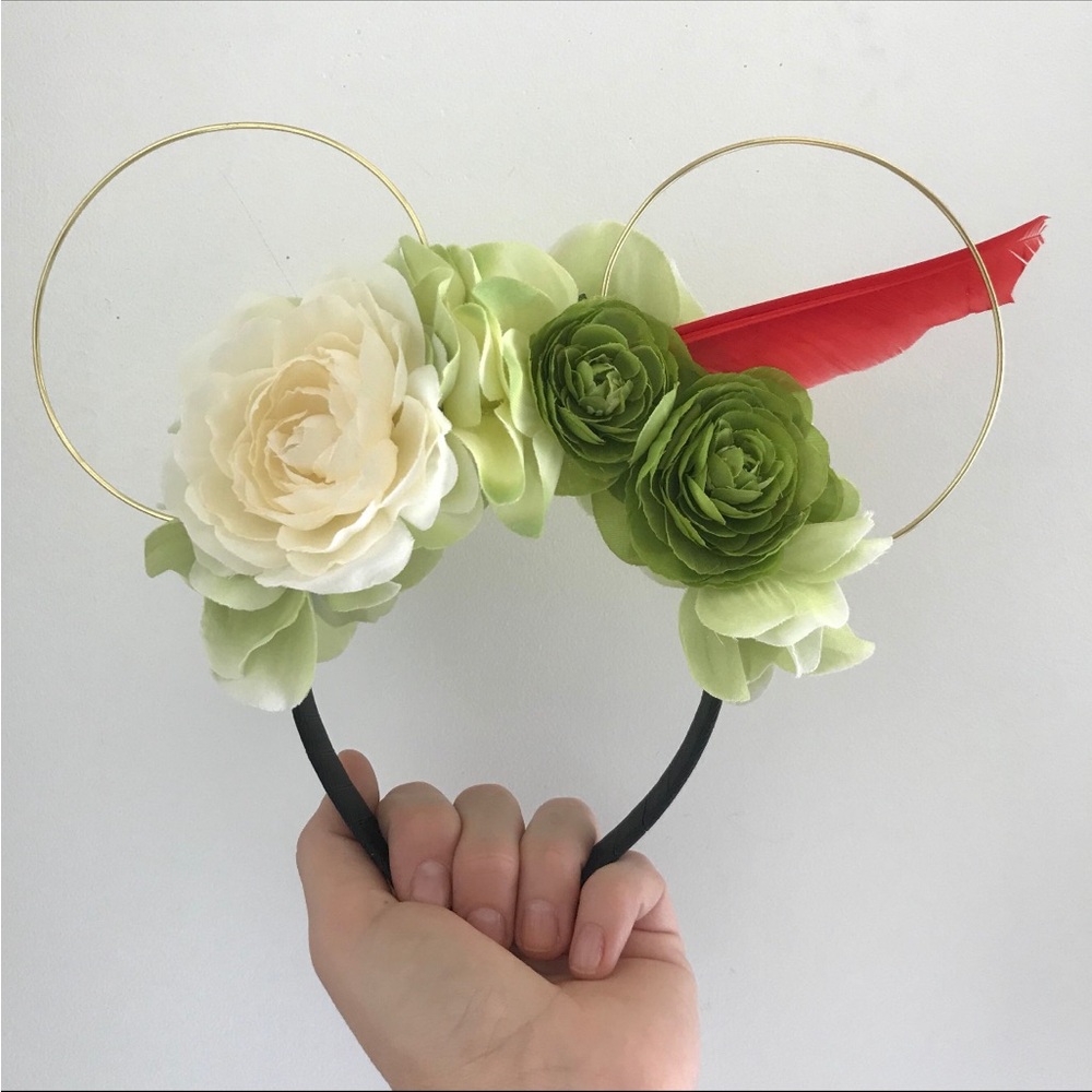 Floral Disney Minnie Mouse Ears Headband Peter Pan with LIGHT